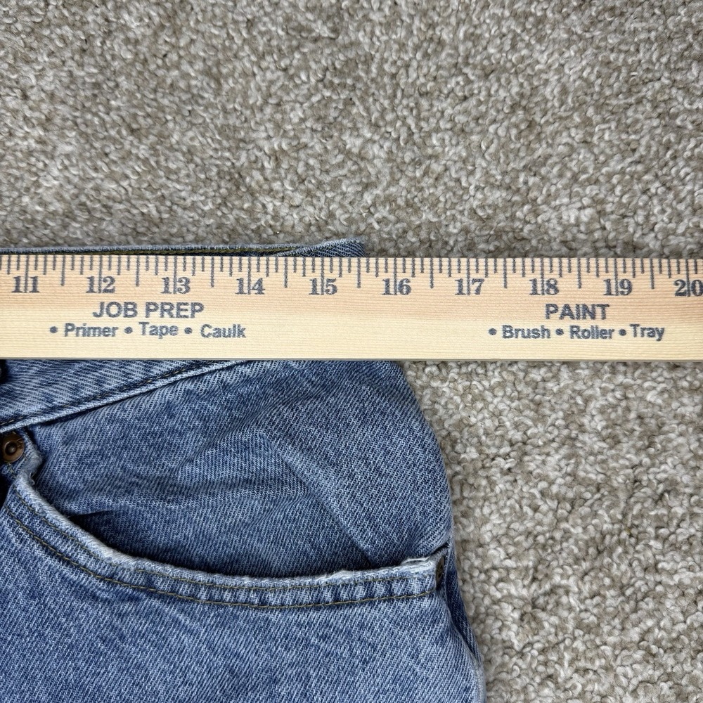 Vintage Lee Jeans Men's 31x30 (Tag 33x30) Denim Straight Leg Distressed - Picture 11 of 14